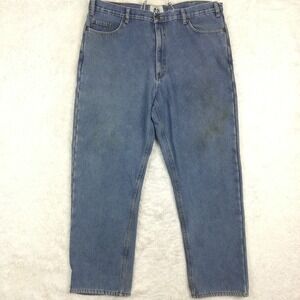 Old Mill Mens Jeans Thermal Fleece Lined‎ Straight Leg Blue Denim Light 40x32